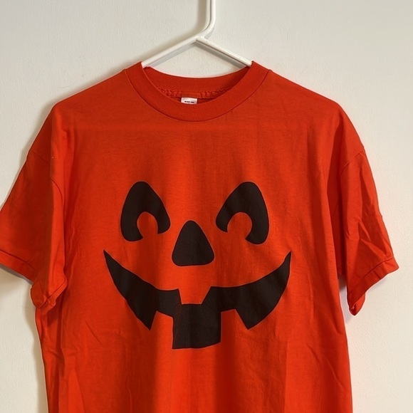 Retro Halloween VTG Pumpkin T-Shirt XL Orange Black Single Stitch Costume Spooky - Picture 3 of 16